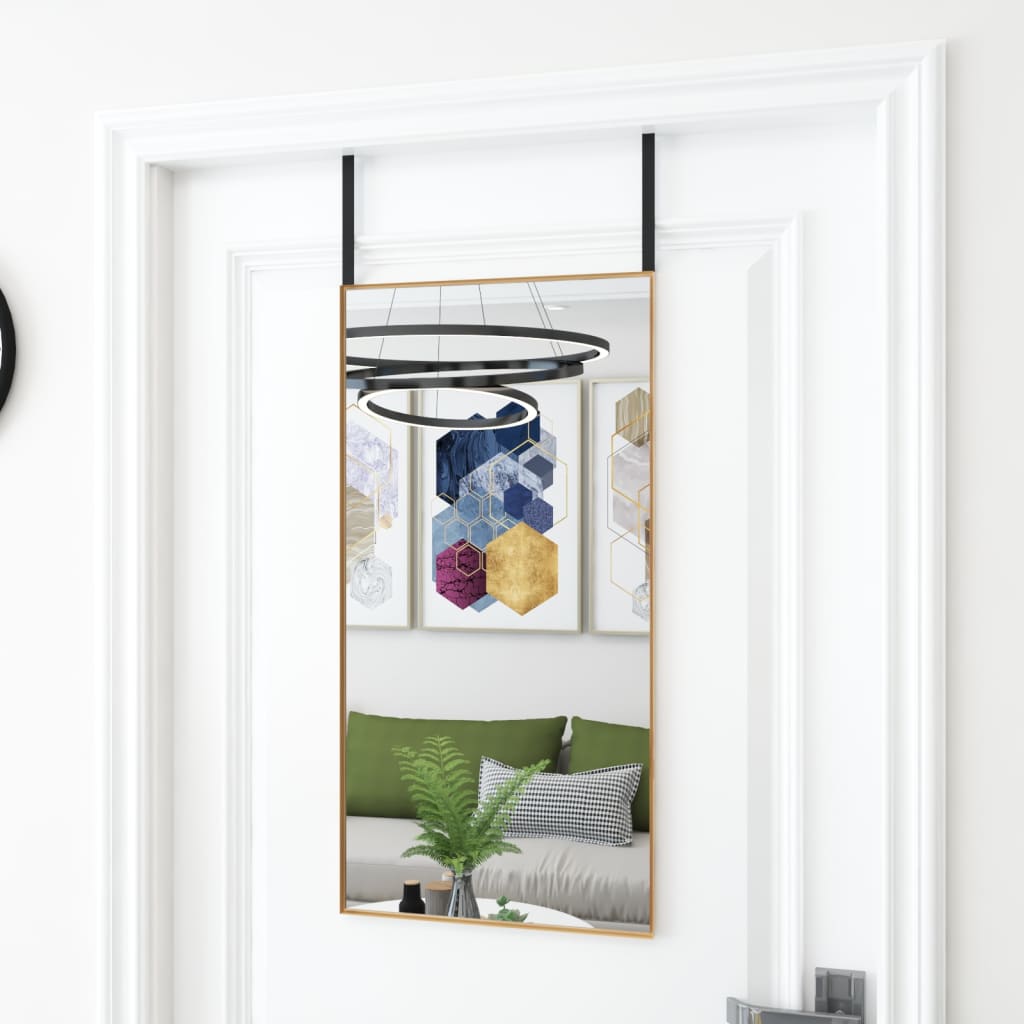 Deurspiegel Glas En Aluminium Kleurig