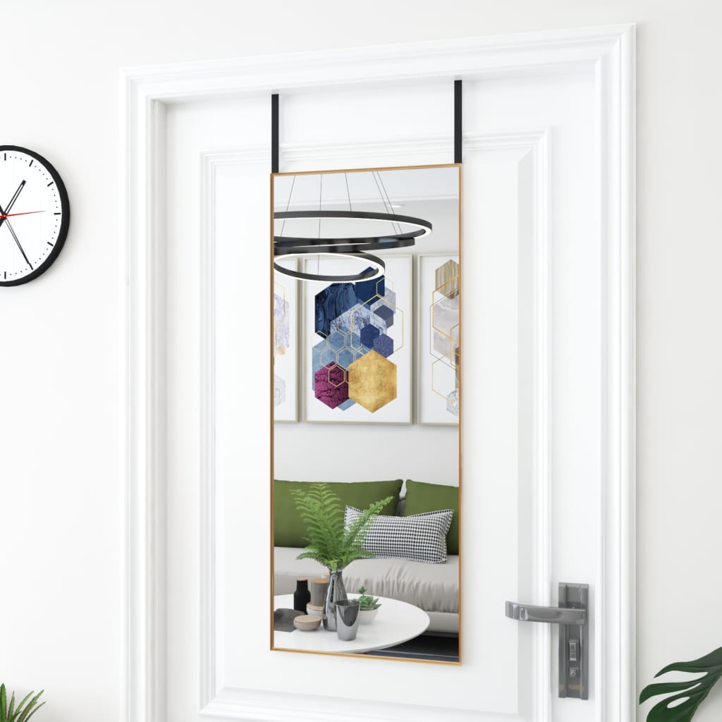 Deurspiegel Glas En Aluminium Kleurig