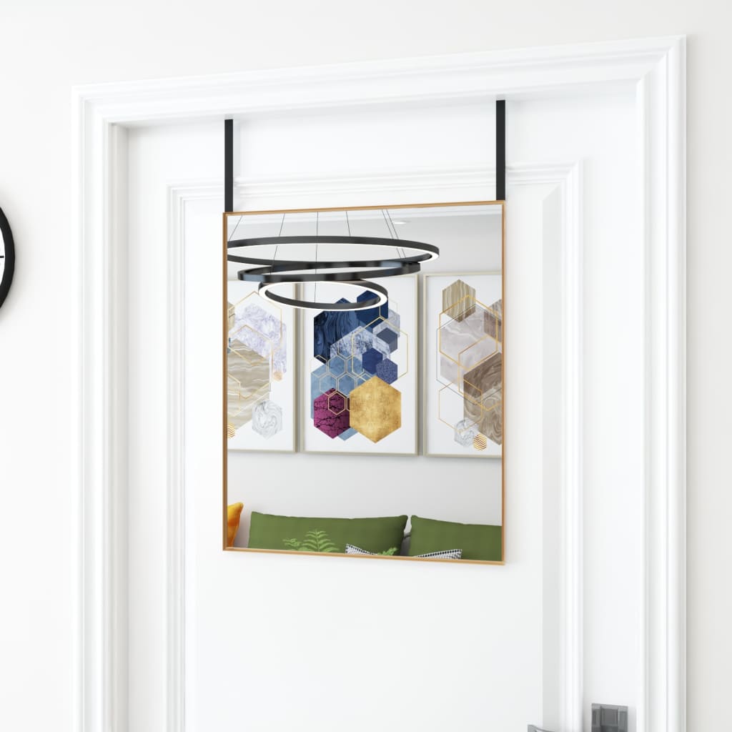 Deurspiegel Glas En Aluminium Kleurig