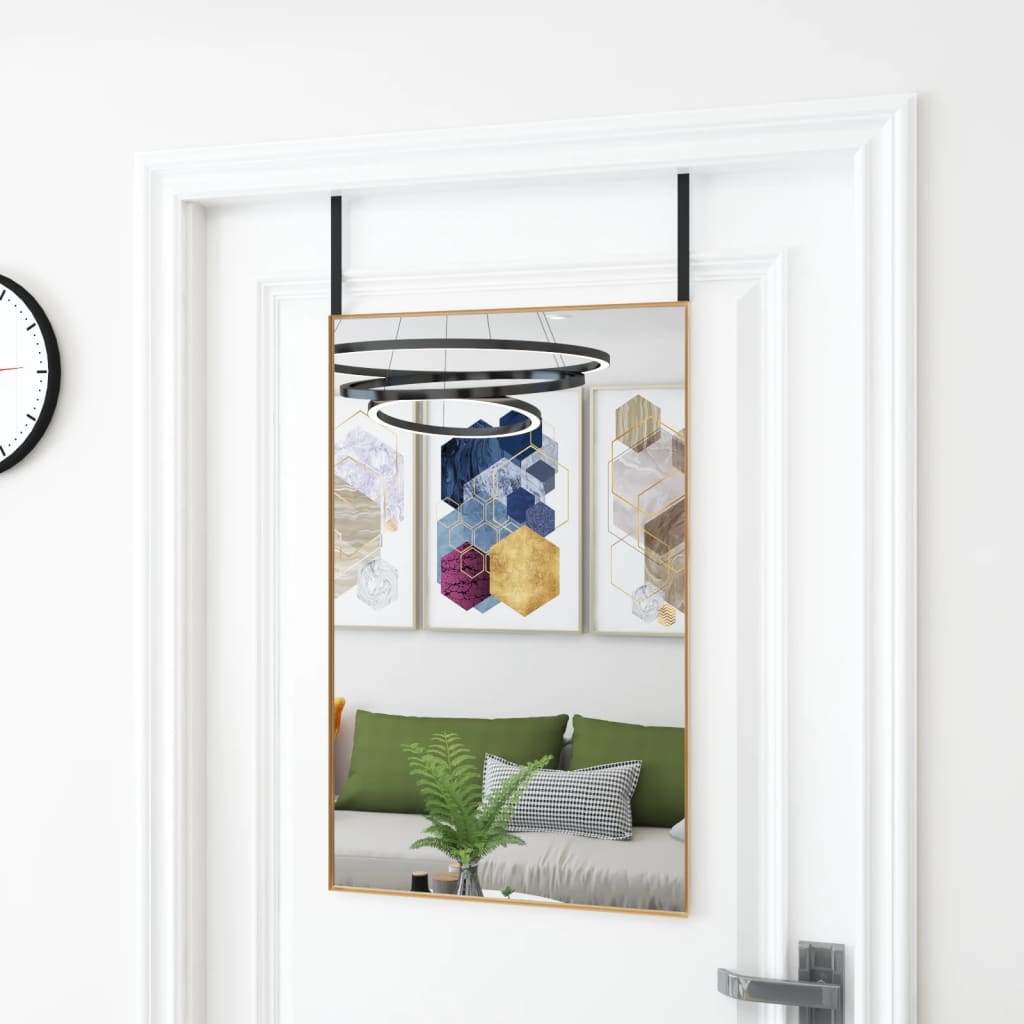 Deurspiegel Glas En Aluminium Kleurig