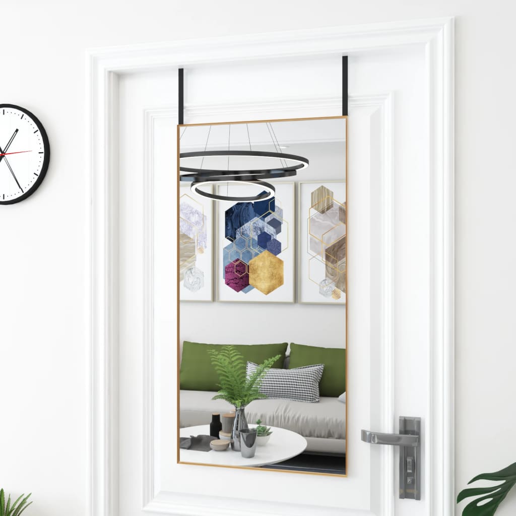 Deurspiegel Glas En Aluminium Kleurig
