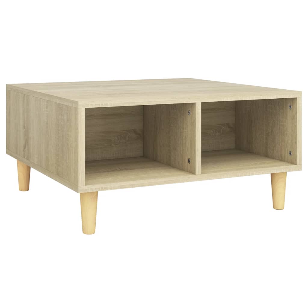 Salontafel 60X60X30 Cm Bewerkt Hout Kleurig