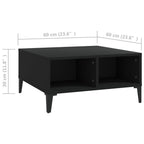 Salontafel 60X60X30 Cm Bewerkt Hout