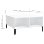 Salontafel 60X60X30 Cm Bewerkt Hout