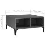 Salontafel 60X60X30 Cm Bewerkt Hout