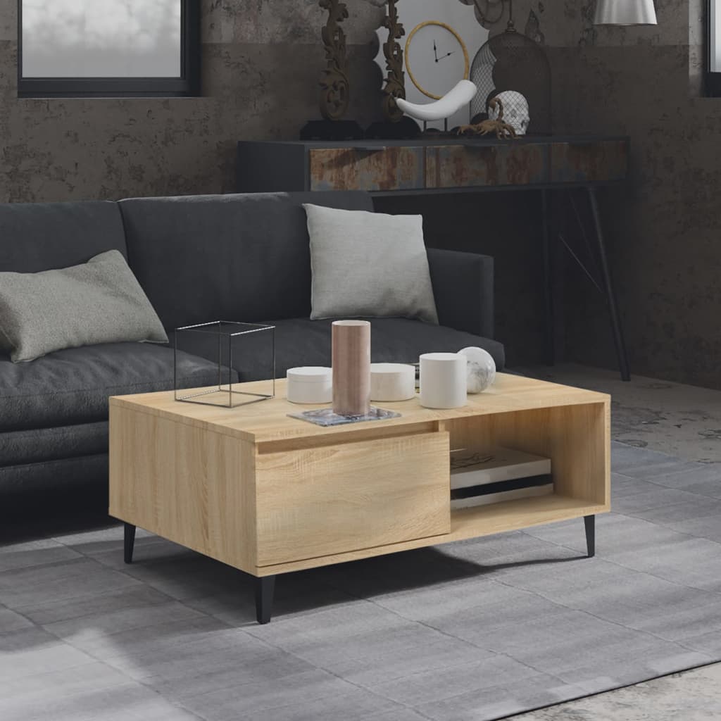 Salontafel 90X60X35 Cm Bewerkt Hout