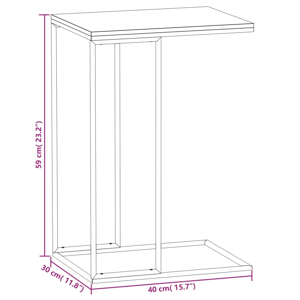 Bijzettafel Bewerkt Hout