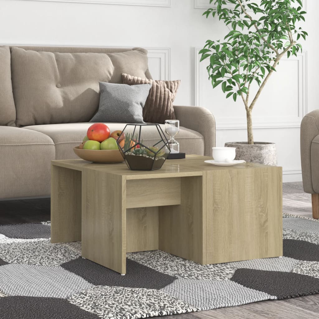Salontafels 33X33X33 Cm Bewerkt Hout