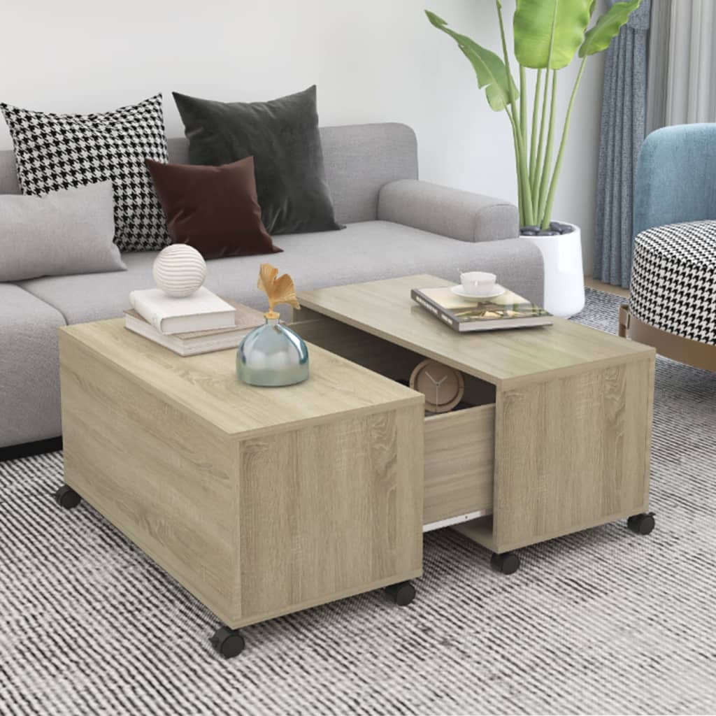 Salontafel 75X75X38 Cm Bewerkt Hout