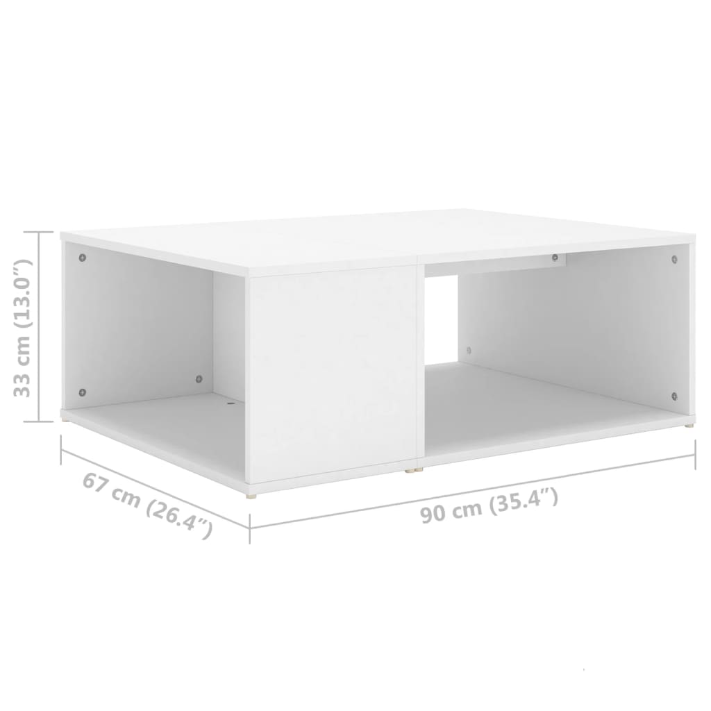 Salontafel 90X67X33 Cm Bewerkt Hout
