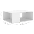 Salontafel 90X67X33 Cm Bewerkt Hout