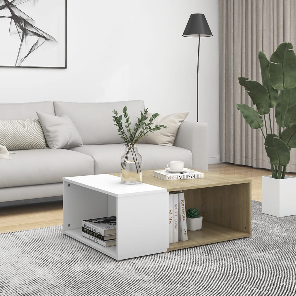Salontafel 90X67X33 Cm Bewerkt Hout
