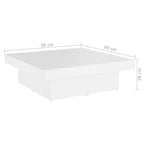 Salontafel 90X90X28 Cm Bewerkt Hout