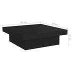Salontafel 90X90X28 Cm Bewerkt Hout