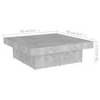 Salontafel 90X90X28 Cm Bewerkt Hout