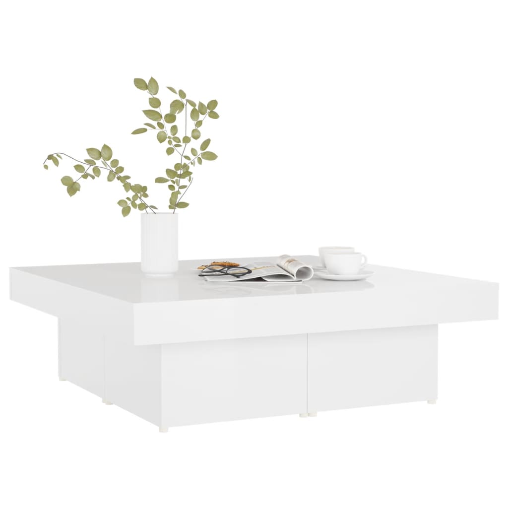 Salontafel 90X90X28 Cm Bewerkt Hout