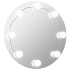 Wandspiegel Met Led-Lampen Rond Glas