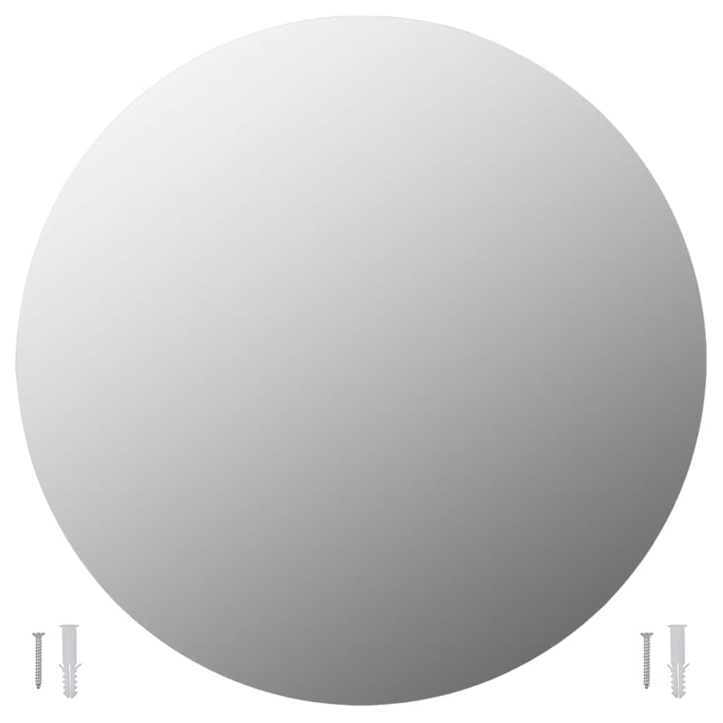 Wandspiegel Met Led-Lampen Rond Glas