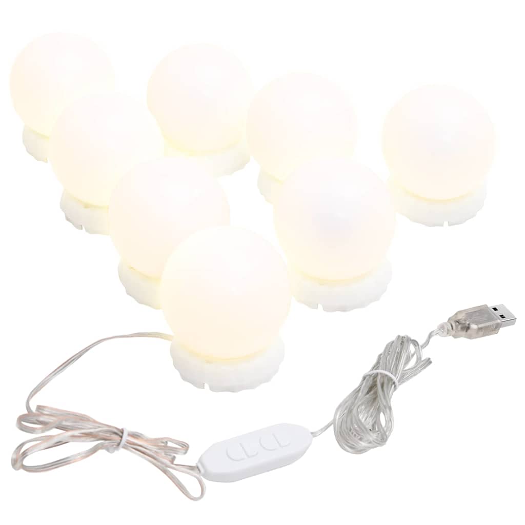 Wandspiegel Zonder Lijst Met Led-Lampen Rechthoekig Glas