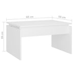 Salontafel 68X50X38 Cm Bewerkt Hout