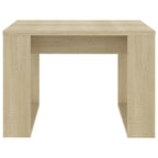 Bijzettafel 50X50X35 Cm Bewerkt Hout Kleurig