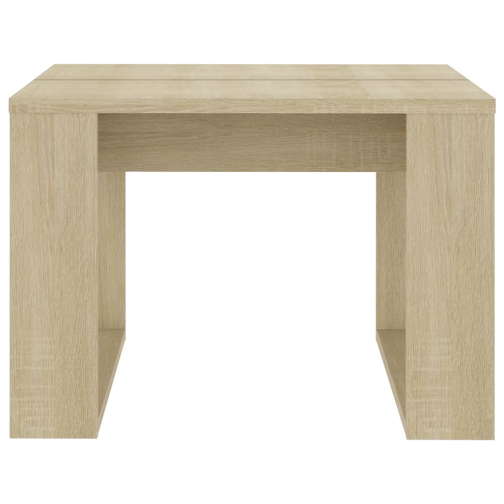 Bijzettafel 50X50X35 Cm Bewerkt Hout Kleurig