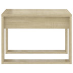 Bijzettafel 50X50X35 Cm Bewerkt Hout Kleurig