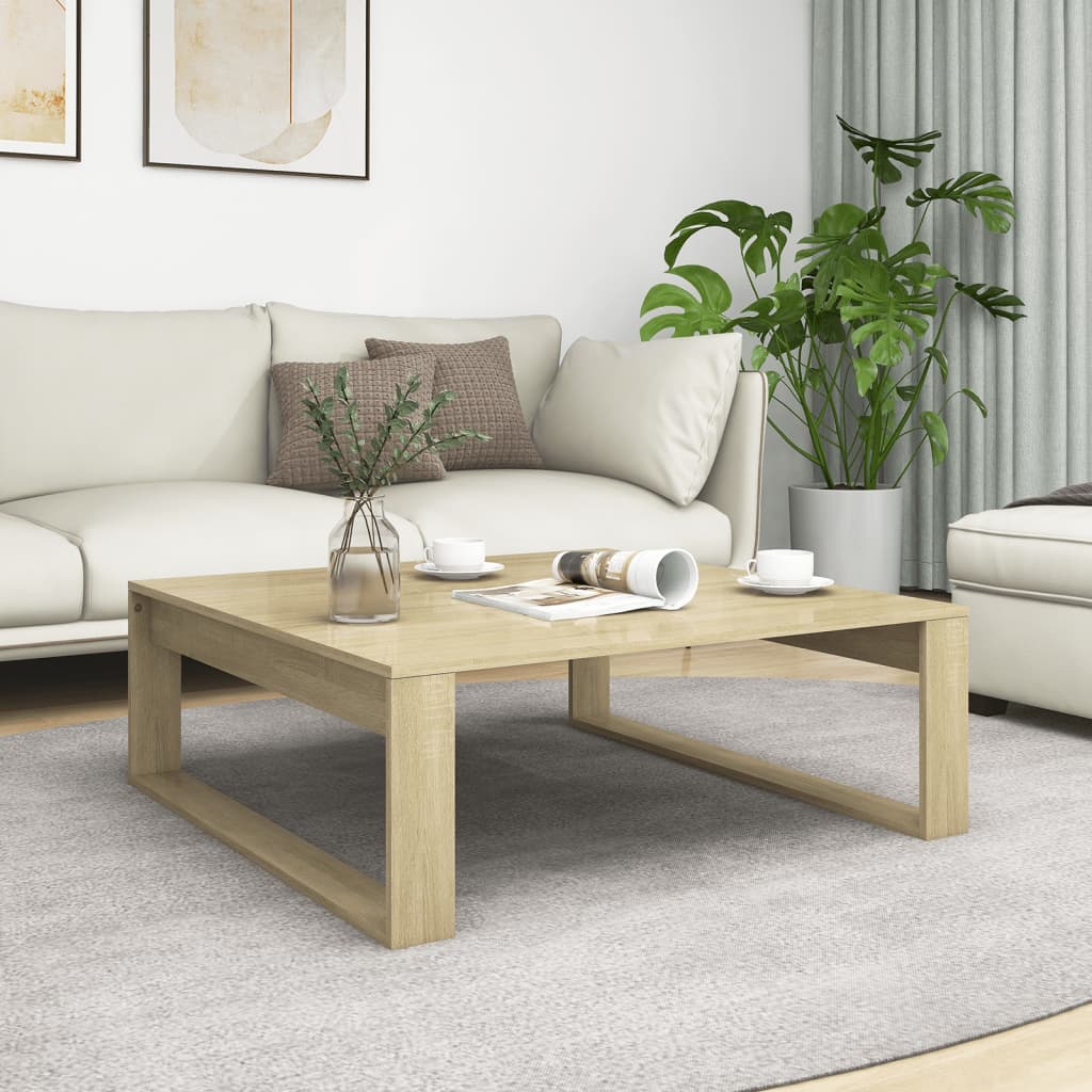 Bijzettafel 50X50X35 Cm Bewerkt Hout Kleurig
