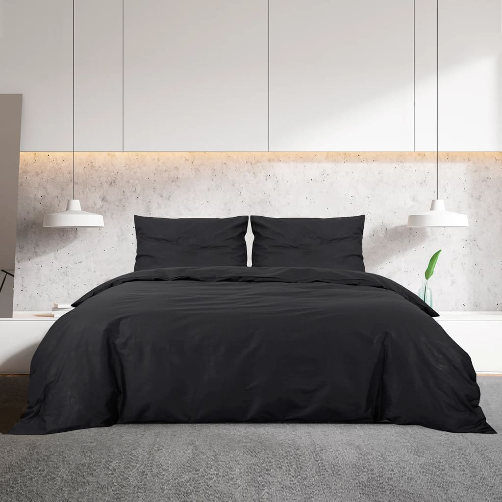 Dekbedovertrekset Lichtgewicht 220X240 Cm Microvezel Zwart