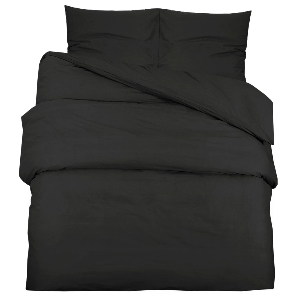 Dekbedovertrekset Lichtgewicht 200X200 Cm Microvezel Zwart
