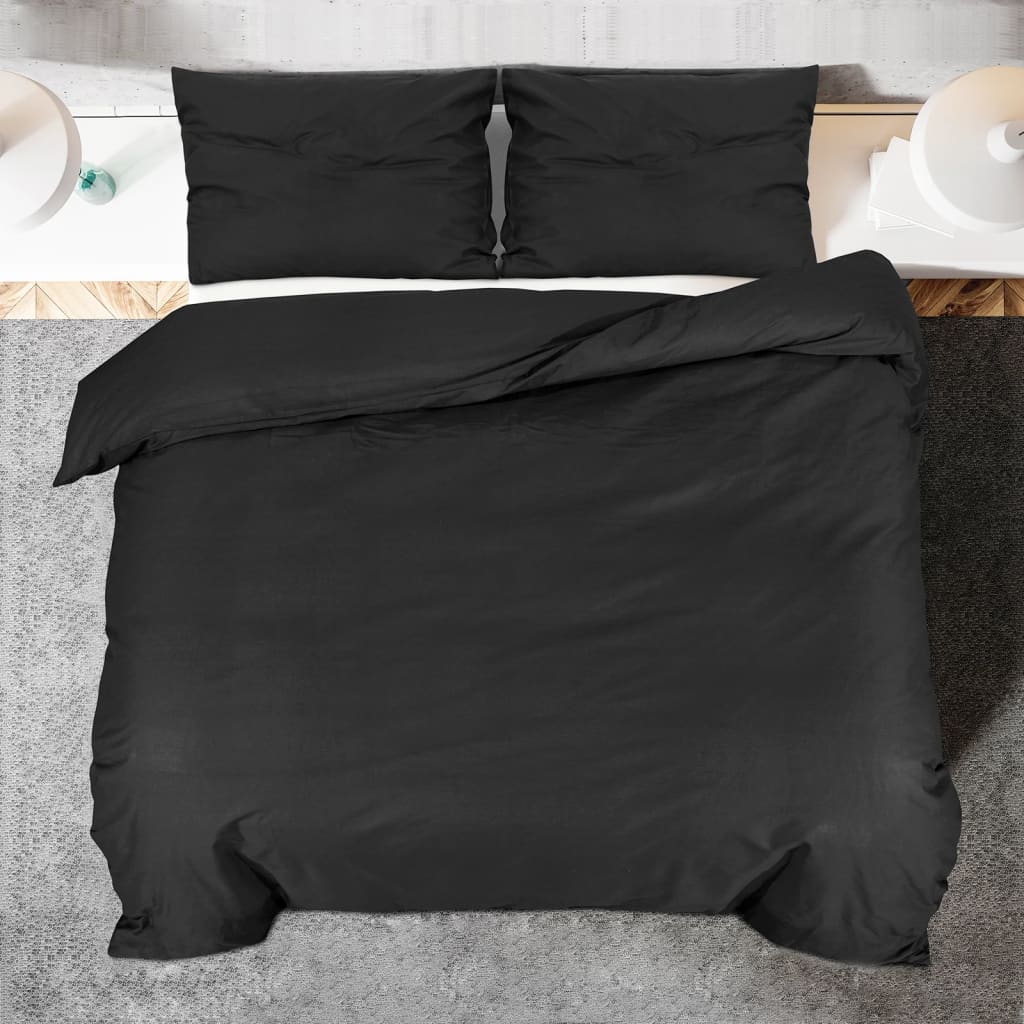 Dekbedovertrekset Lichtgewicht 200X200 Cm Microvezel Zwart