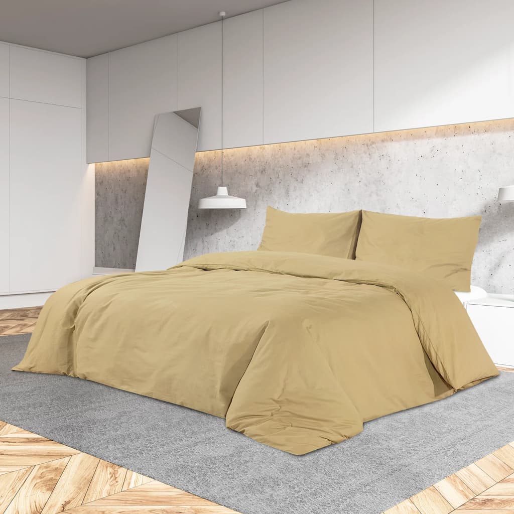Dekbedovertrekset Lichtgewicht 200X200 Cm Microvezel Taupe
