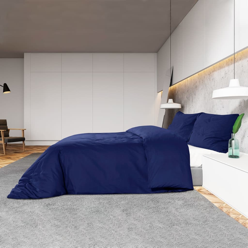 Dekbedovertrekset 135X200 Cm Microvezel Marine Blauw
