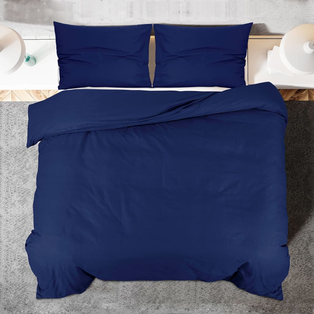 Dekbedovertrekset 135X200 Cm Microvezel Marine Blauw
