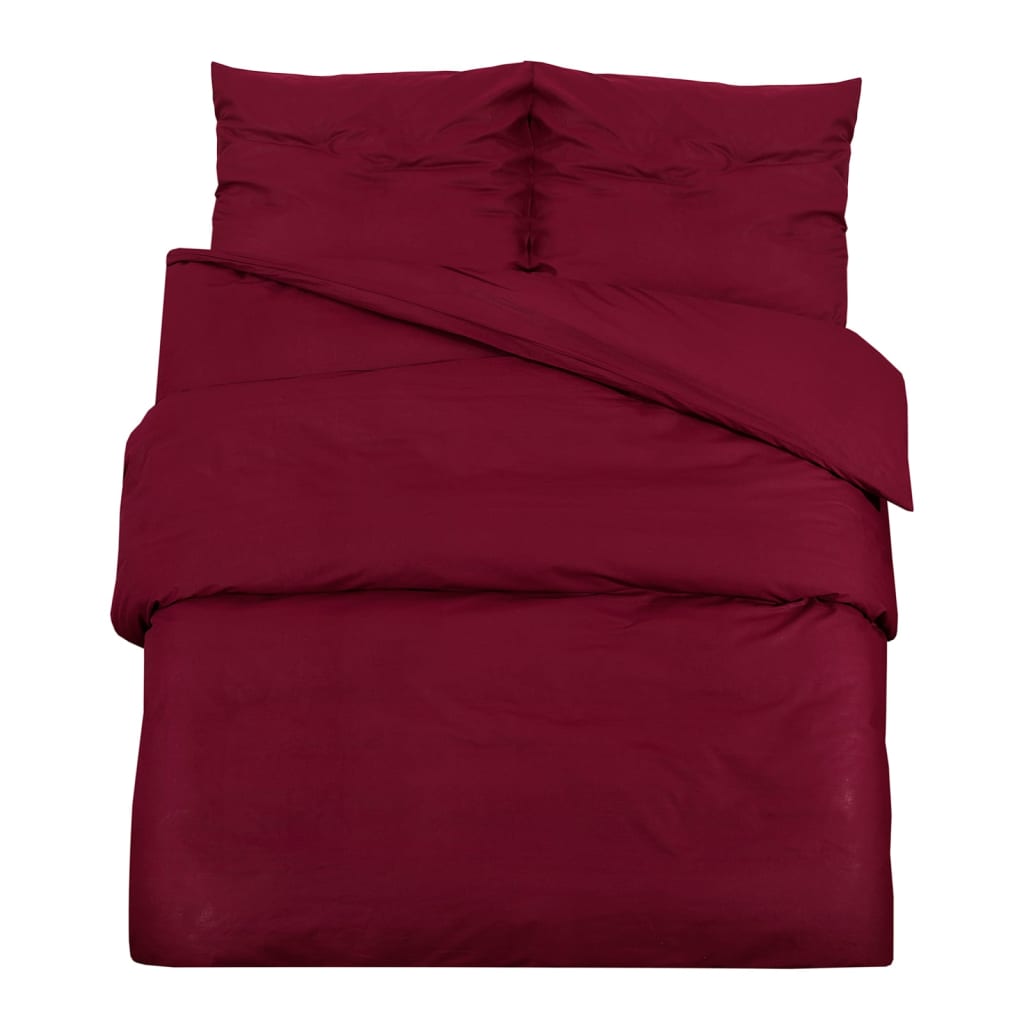 Dekbedovertrekset Lichtgewicht 135X200 Cm Microvezel Bordeaux Rood