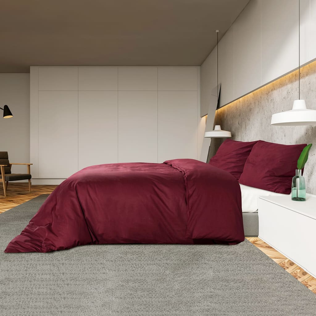 Dekbedovertrekset Lichtgewicht 135X200 Cm Microvezel Bordeaux Rood