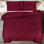 Dekbedovertrekset Lichtgewicht 135X200 Cm Microvezel Bordeaux Rood