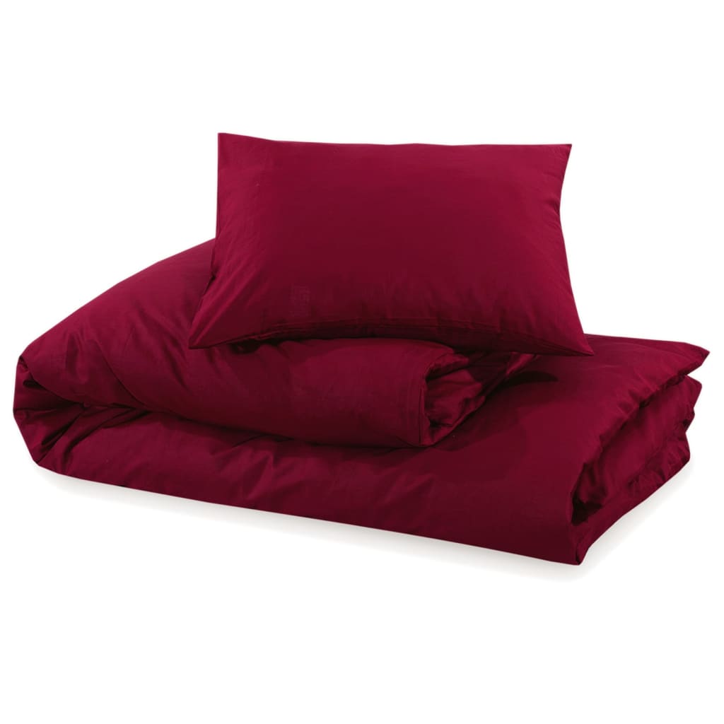 Dekbedovertrekset Lichtgewicht 135X200 Cm Microvezel Bordeaux Rood