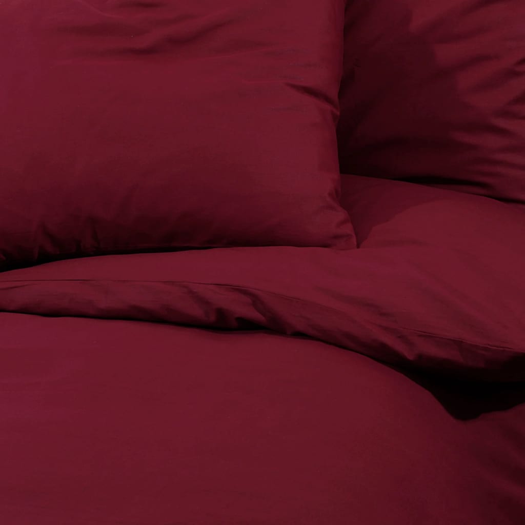 Dekbedovertrekset Lichtgewicht 135X200 Cm Microvezel Bordeaux Rood