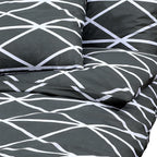 Dekbedovertrekset 260X220 Cm Katoen Grijs Donkergrijs En Wit