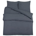 Dekbedovertrekset 240X220 Cm Katoen Kleurig Antraciet