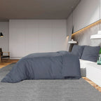 Dekbedovertrekset 200X220 Cm Katoen Kleurig Antraciet