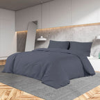 Dekbedovertrekset 225X220 Cm Katoen Kleurig Antraciet