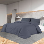 Dekbedovertrekset 260X220 Cm Katoen Kleurig Antraciet