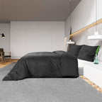 Dekbedovertrekset 240X220 Cm Katoen Zwart