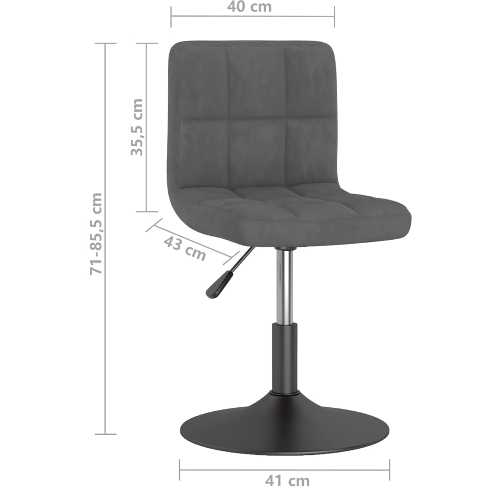 Eetkamerstoelen Draaibaar Fluweel