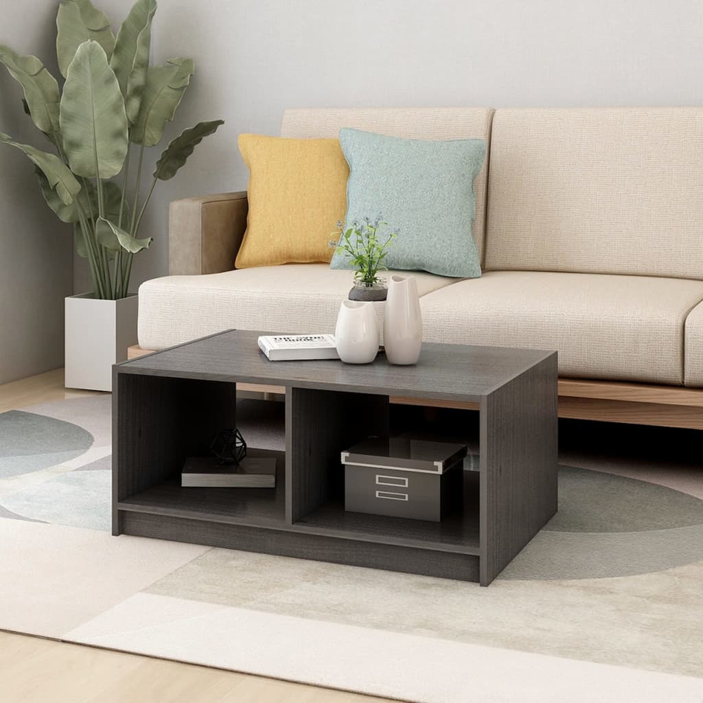 Salontafel 75X50X33,5 Cm Massief Grenenhout