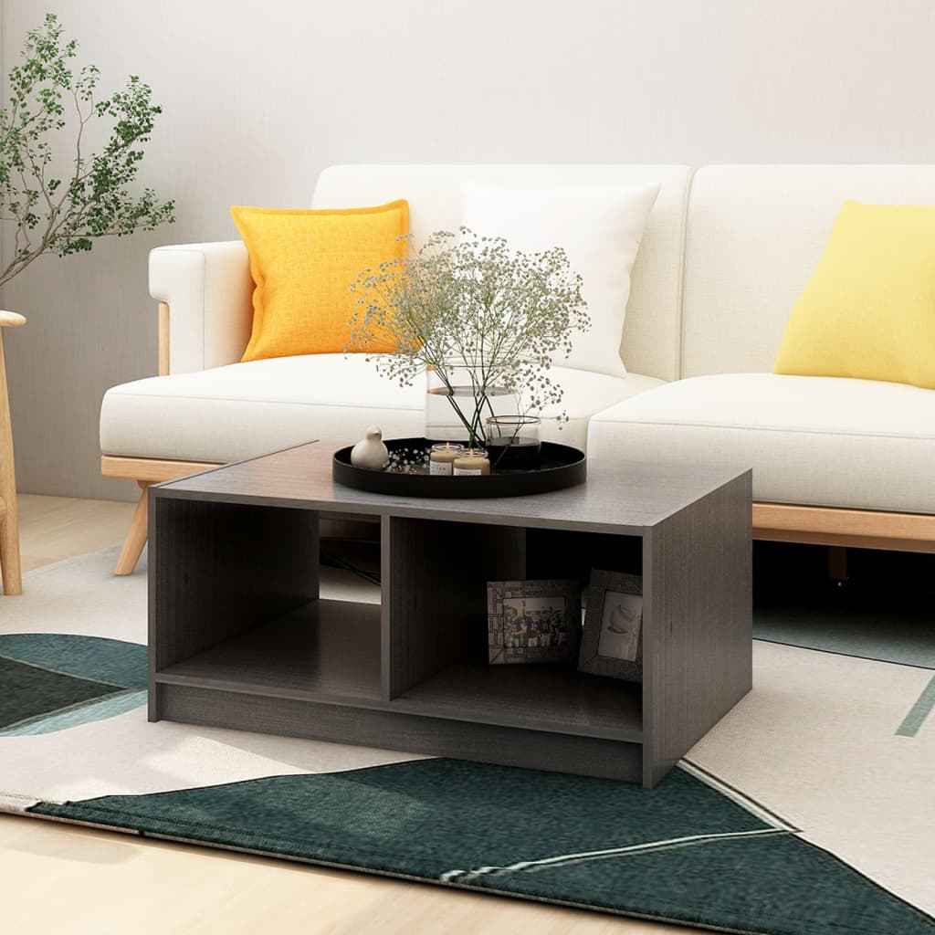 Salontafel 75X50X33,5 Cm Massief Grenenhout
