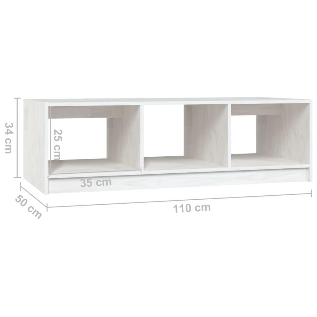 Salontafel 110X50X34 Cm Massief Grenenhout