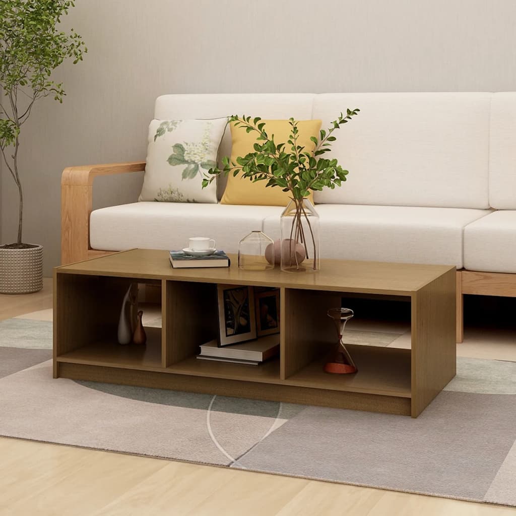 Salontafel 110X50X34 Cm Massief Grenenhout